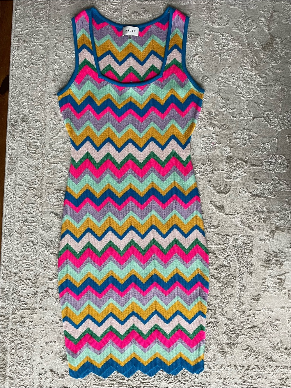 Milly Chevron Knit Midi